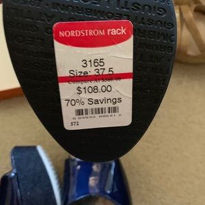 AGL suede cap toe wedge